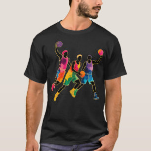 Colorful Graffiti Basketball Players Slam Dunk Fan T-Shirt