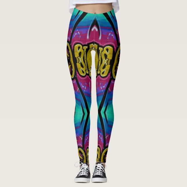 Colorful graffiti leggings (Front)