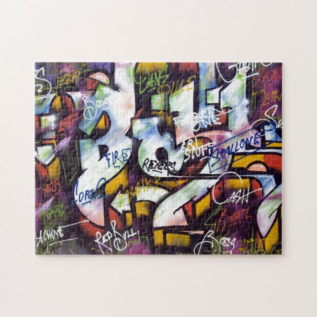 Colorful Graffiti Words Jigsaw Puzzle (Horizontal)