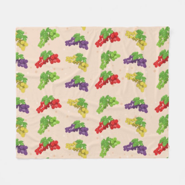 Colorful Grape Pattern Fleece Blanket (Front (Horizontal))