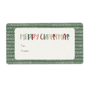 Colorful Green Merry Christmas Rectangle Gift