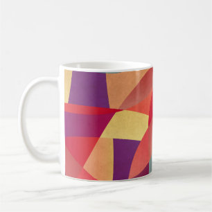 Colorful Grunge: Geometric Triangles Background Coffee Mug