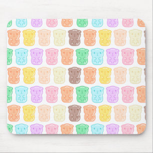Colorful Guinea pig shape gummy candies pattern Mouse Mat