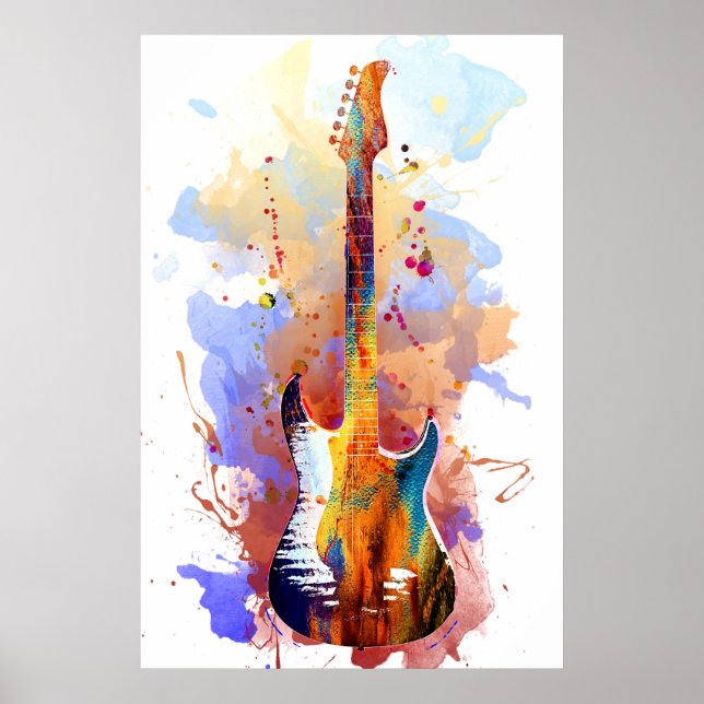 Colorful guitar poster (Front)