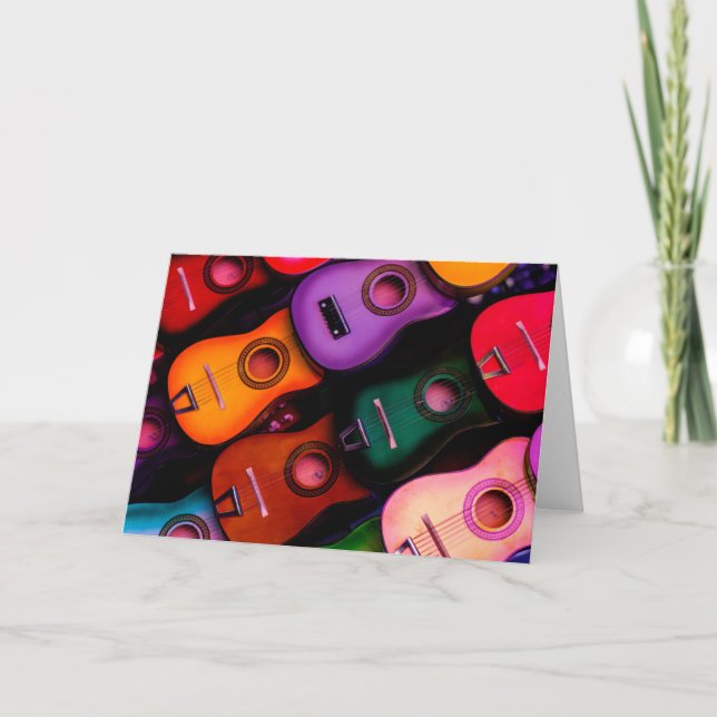 Colorful Guitars Card (Front)