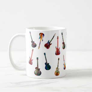 Colorful guitars coffee mug