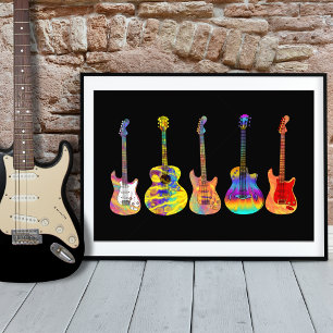 Colorful Guitars Photo Print