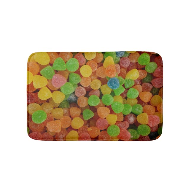 Colorful Gumdrops Candy Bath Mat (Front)