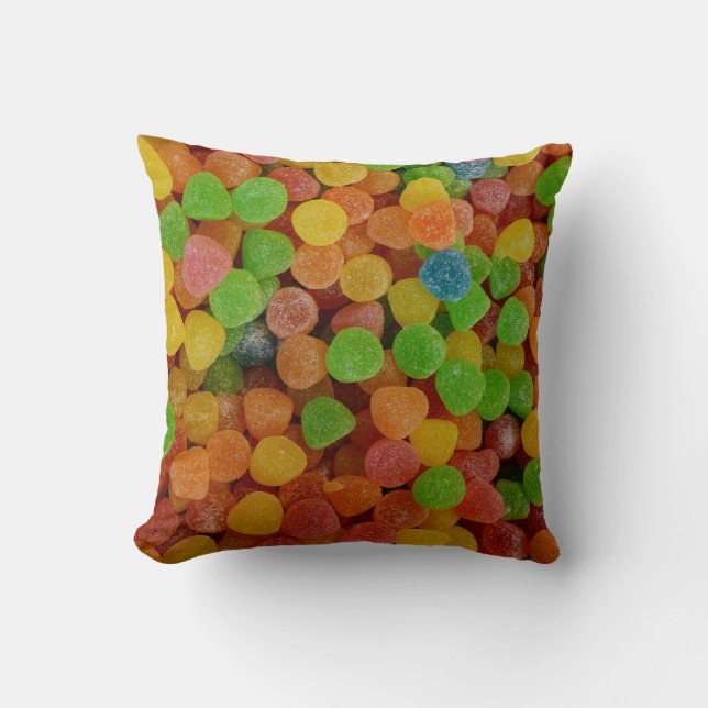 Colorful Gumdrops Candy Cushion (Front)