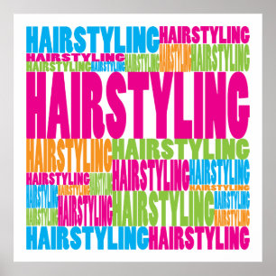 Colorful Hairstyling Poster