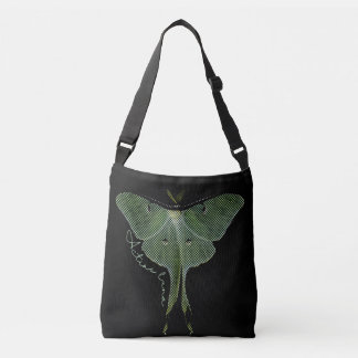 Colorful halftone Luna Moth Crossbody Bag