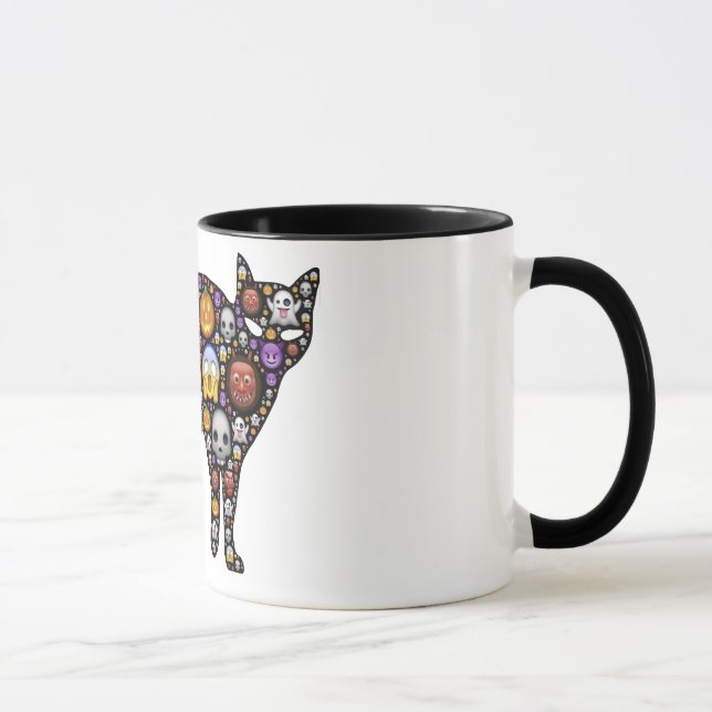 Colorful Halloween Cat Mug (Right)