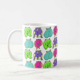 Colorful Hamster Butts Pattern Coffee Mug