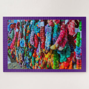 Colorful Hand Dyed Yarn Jigsaw Puzzle