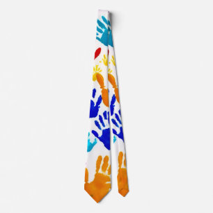 Colorful HandPrint Tie