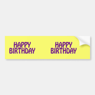 Colorful Happy Birthday Bumper Sticker