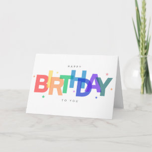 Colorful Happy Birthday Card