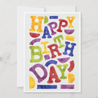 Colorful "Happy Birthday!" Card. Card