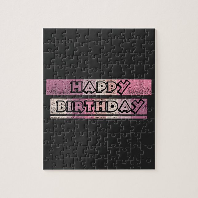 colorful happy birthday jigsaw puzzle (Vertical)