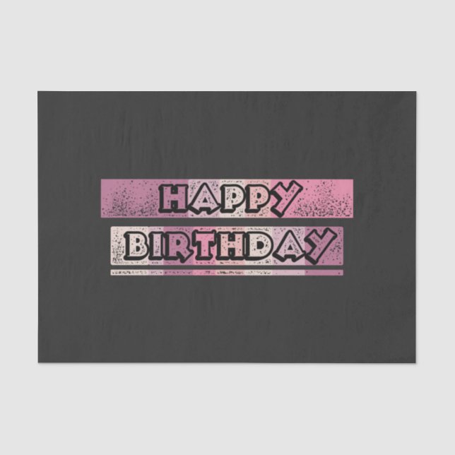 colorful happy birthday tissue paper (Front)