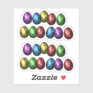 Colorful Happy Easter Eggs