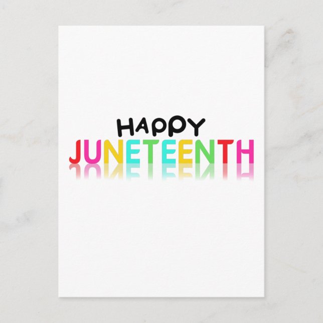 Colorful Happy Juneteenth Postcard (Front)