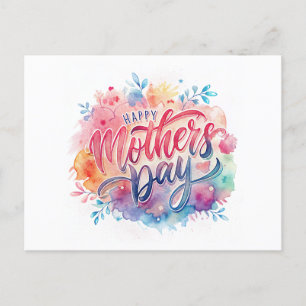 Colorful Happy Mother's Day Postcard