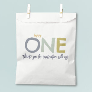 Colorful Happy One First Birthday boy Favor Boxes Favour Bags