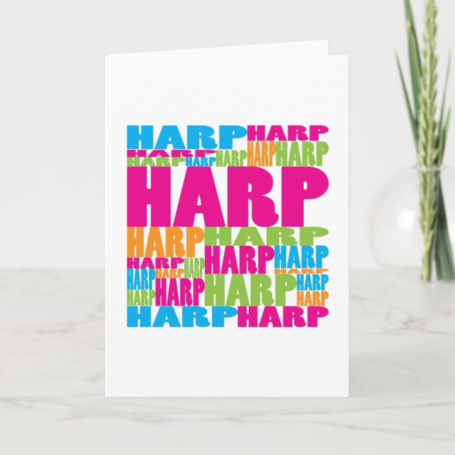 Colorful Harp Card (Front)