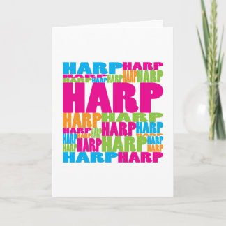 Colorful Harp Card