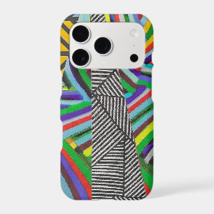 colorful hatches and herringbone collage