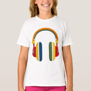 Colorful Headphones – Fun Music Design for Kids T-Shirt