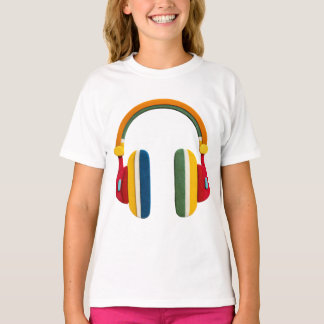 Colorful Headphones – Fun Music Design for Kids T-Shirt