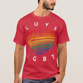 Colorful Heart Love LGBT T-Shirt