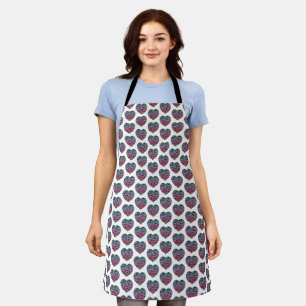 Colorful Heart Motif Apron