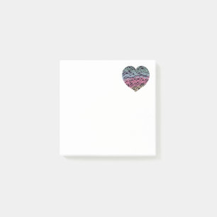 Colorful Heart Motif Post-it Notes