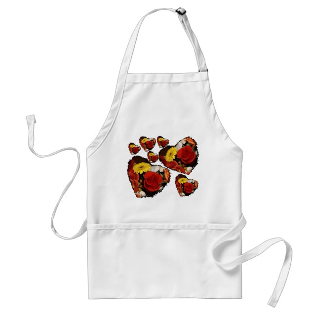 Colorful Heart Shaped Bouquet Photograph Standard Apron (Front)