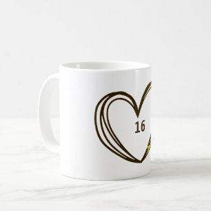 COLORFUL HEART TEXT MUG