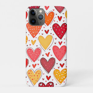 Colorful Heartfelt Love Pattern Design iPhone 11 Pro Case