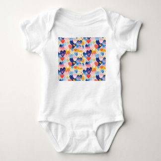 Colorful Hearts Baby Bodysuit