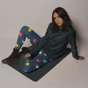 Colorful Hearts Capri Leggings