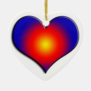 COLORFUL HEARTS CERAMIC TREE DECORATION