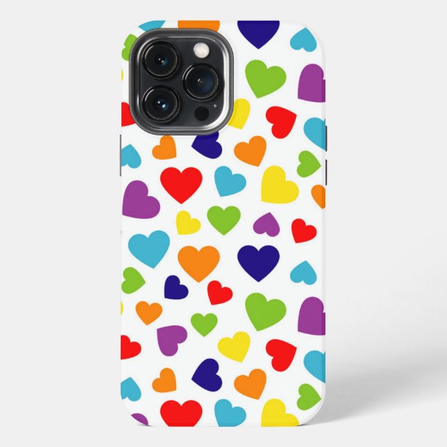 Colorful Hearts  iPhone Case (Back)
