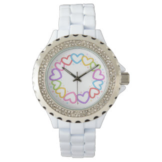 Colorful hearts linked together -Hearts Watch