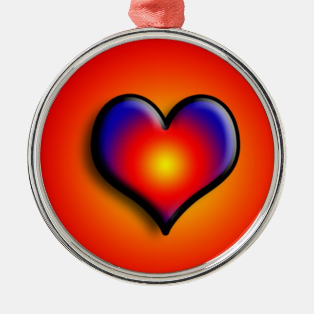 COLORFUL HEARTS METAL TREE DECORATION (Front)