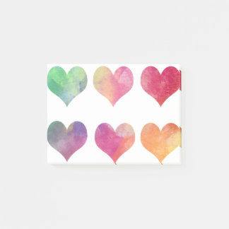Colorful Hearts Post-it Notes