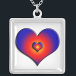 COLORFUL HEARTS SILVER PLATED NECKLACE<br><div class="desc">Colourful and vibrant hearts</div>