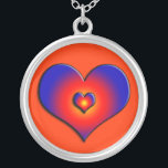 COLORFUL HEARTS SILVER PLATED NECKLACE<br><div class="desc">Colourful and vibrant hearts</div>