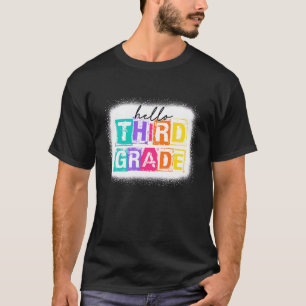 Colorful Hello Third Grade Squad Vintage 1st Day O T-Shirt