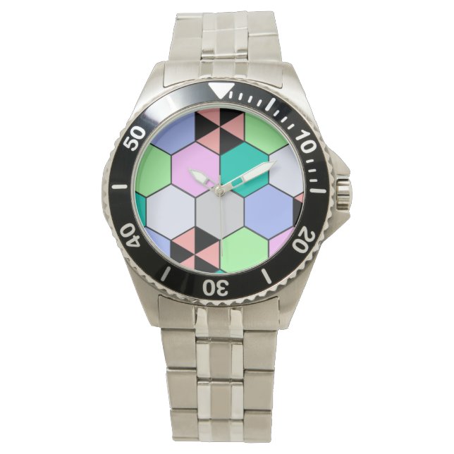 COLORFUL HEXAGON SHAPES WATCH (Front)